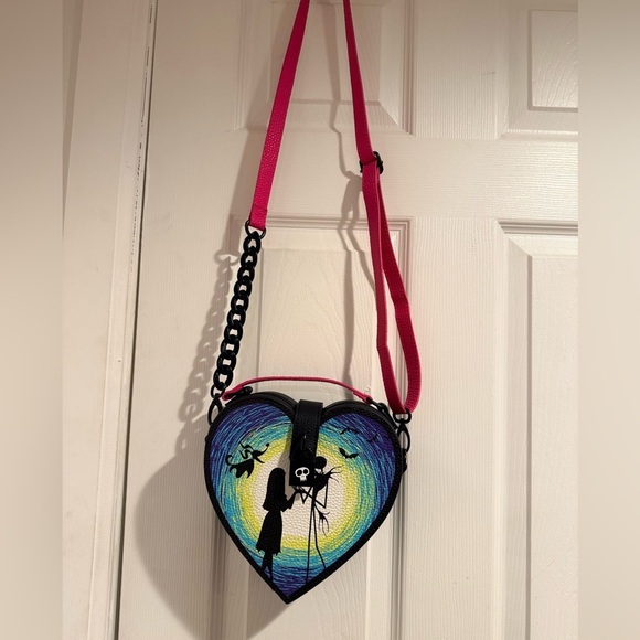 Disney Handbags - Disney Heart-Shaped Crossbody Bag with Pink Strap